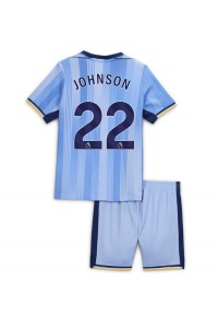 Tottenham Hotspur Brennan Johnson #22 Jalkapallovaatteet Lasten Vieraspeliasu 2024-25 Lyhythihainen (+ Lyhyet housut)